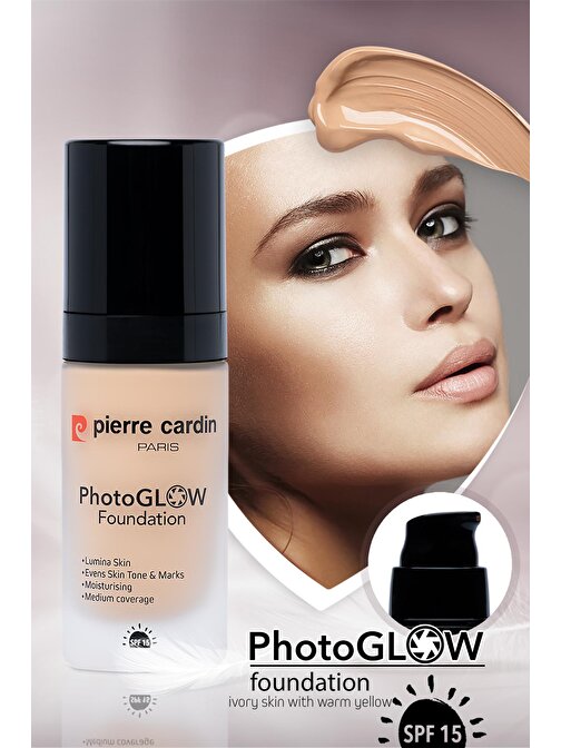 Pierre Cardin Photoglow Aydınlık Veren Fondöten Ivory Skin With Warm Yellow