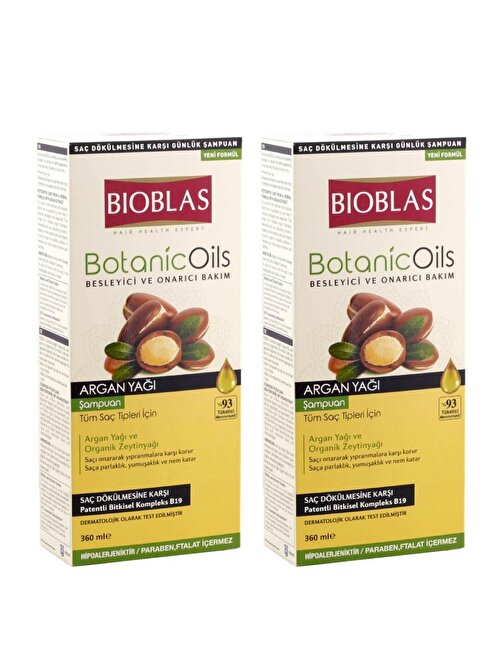 Bioblas Botanic Oils Argan Şampuan 2 x 360 ml