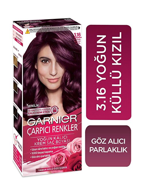 Garnier Çarpıcı Renkler 3.16 Yoğun Küllü Kızıl Saç Boyası