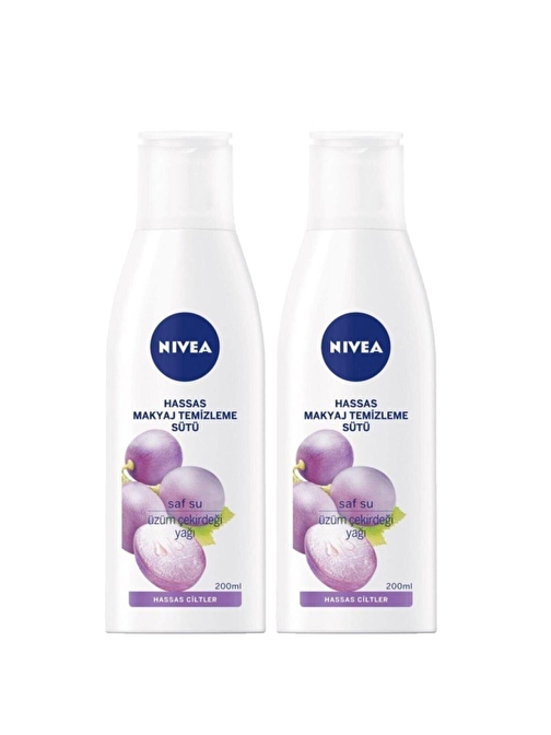 Nivea Hassas Makyaj Temizleme Sütü 200 ml x2 Adet