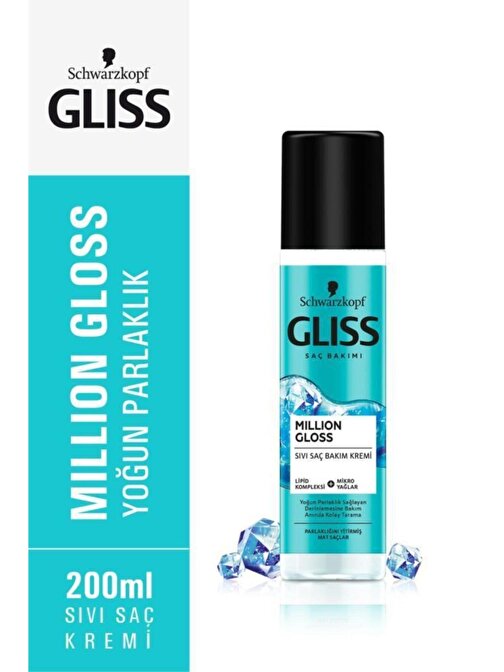 Gliss Million Glos Yoğun Parlaklik Veren Saç Kremi 200 ml