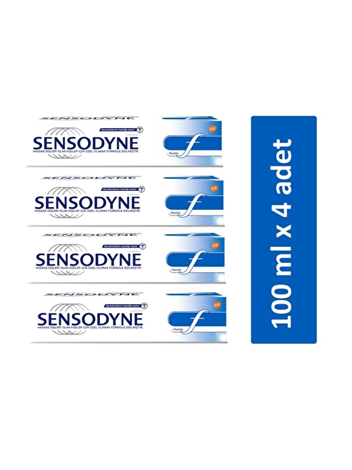 Sensodyne Florürlü F Diş Macunu 100 ml x 4 Adet