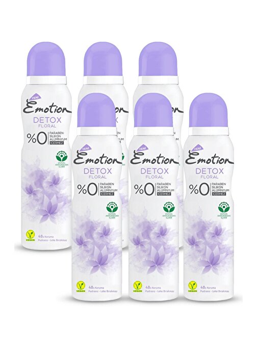 Emotion Floral Kadın Sprey Deodorant 6X150 Ml