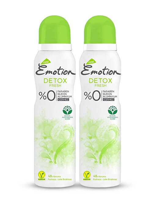Emotion Detox Fresh Kadın Sprey Deodorant 2X150 Ml