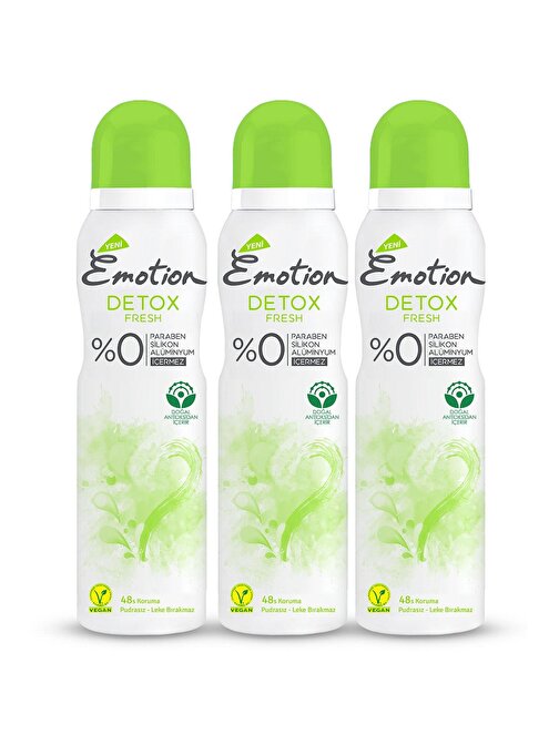 Emotion Fresh Kadın Sprey Deodorant 3X150 Ml
