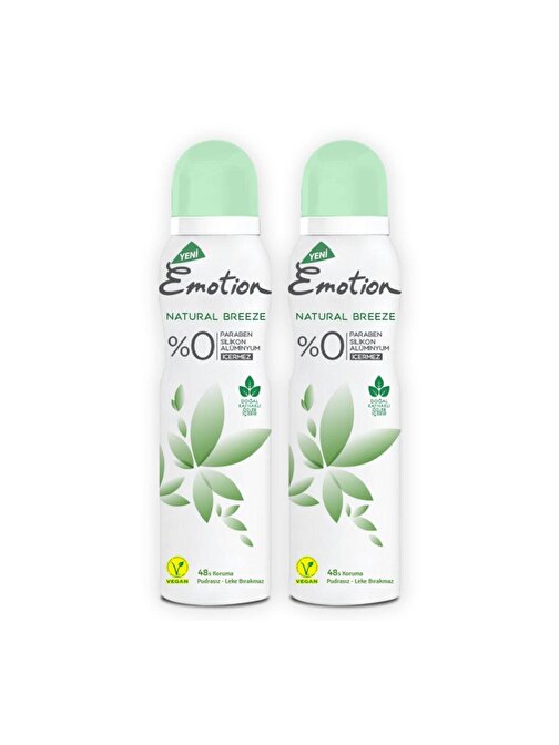 Emotion Natural Breeze Kadın Sprey Deodorant 2X150 Ml