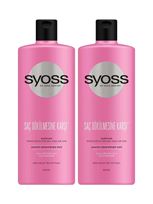 Syoss Saç Dökülmesine Karşı Şampuan 2 x 500 ml