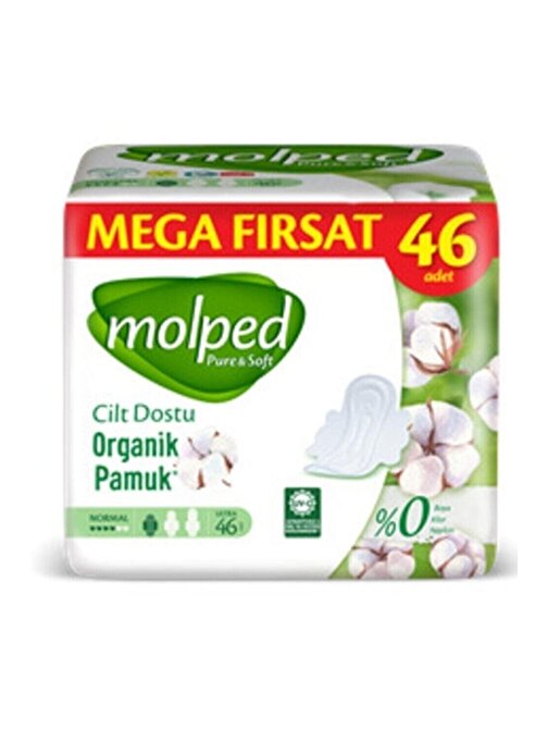 Molped Pure Soft Mega Fırsat Normal Ultra Hijyenik Ped 46 Adet