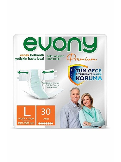 Evony Premium Yetişkin Bezi Large 30 Adet