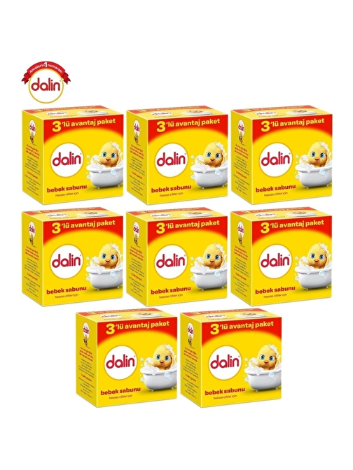 Dalin Bebek Sabunu 100Gr 24 Lü Set Hassas Ciltler İçin Kutu (8Pk*3)