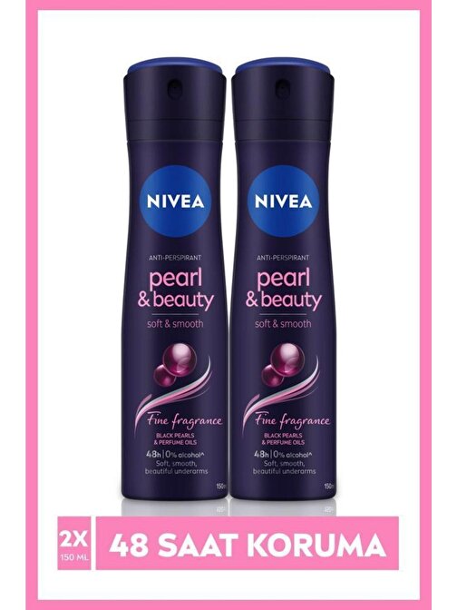 Nivea Kadın Pearl-Beauty Fine Fragrance +48 Saat Anti-Perspirant Koruma Sprey Deodorant 150 Ml