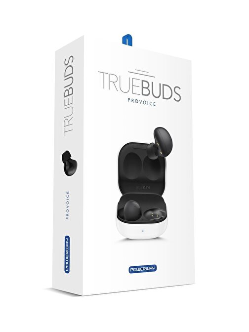 Powerway Truebuds Kablosuz Silikonlu Kulak İçi Bluetooth Kulaklık Siyah