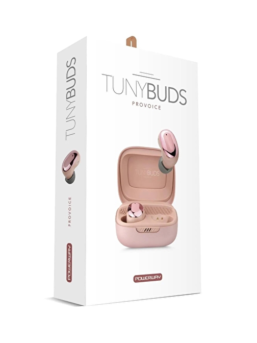 Powerway Tundybuds Kablosuz Silikonlu Kulak İçi Bluetooth Kulaklık Pembe