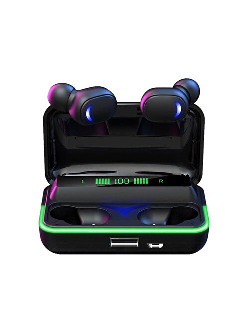 Shaza E10-Mipods Kablosuz Silikonlu Kulak İçi Bluetooth Kulaklık Siyah