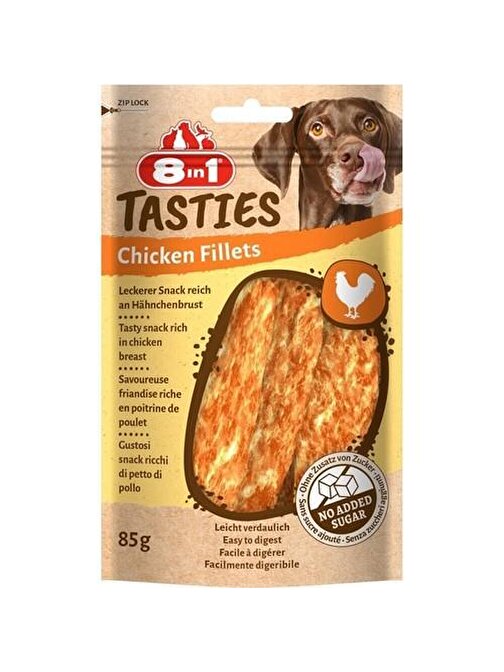 8İn1 Tasties Chicken Fillets Tavuk Fileto Köpek Ödülü 85 gr