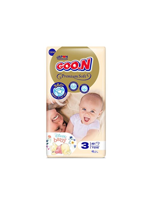 Goon Premium Soft 3 Numara Jumbo Bebek Bezi 40 Adet