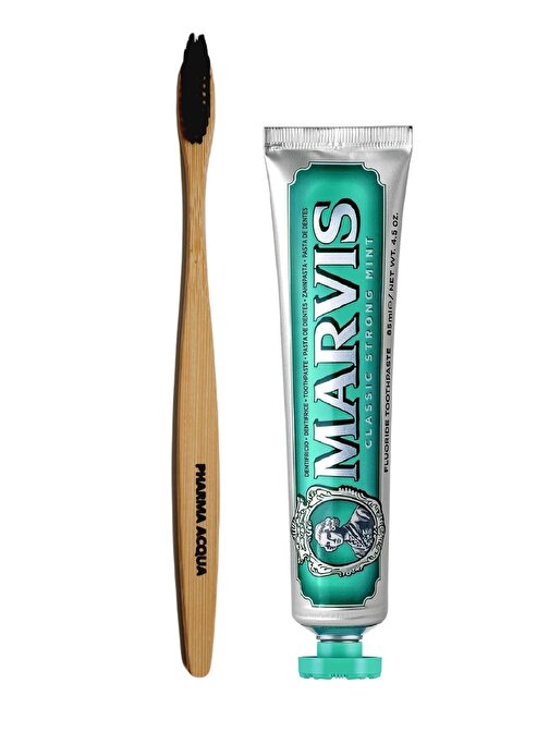 Pharma Acqua Bambu Diş Fırçası +Marvis Klasik Extra Nane 85 ml