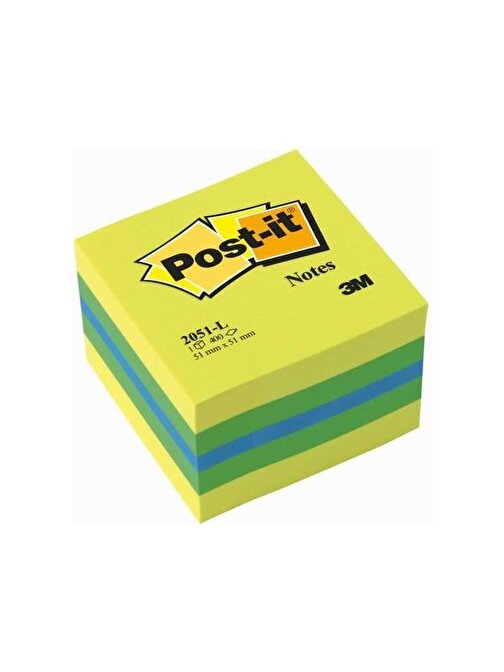 Post-it 2051-L Kare Not Kağıdı  Sarı 400 Yaprak Mini