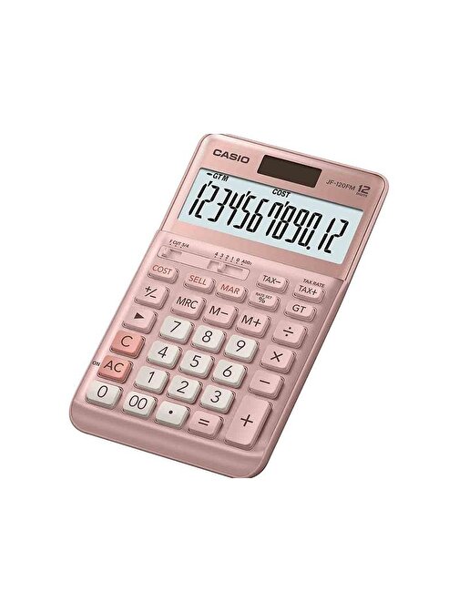 Casio JF-120FM-PK Pembe 12 Hane Masa Üstü Hesap Makinesi