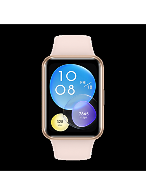 Huawei Watch Fit 2 Android - iOS Uyumlu Akıllı Saat Silikon Pembe