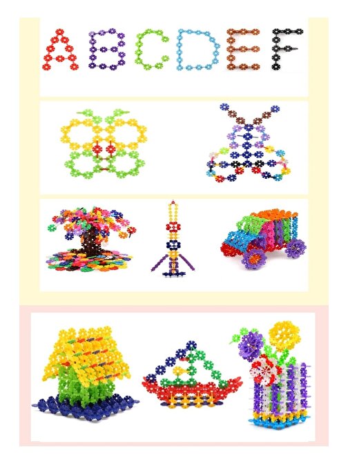 Pazariz Eğitici Kilitli Diskler Stem Eğitimi Uyumlu 10 Renk Eğitici Oyuncak Molekul Lego