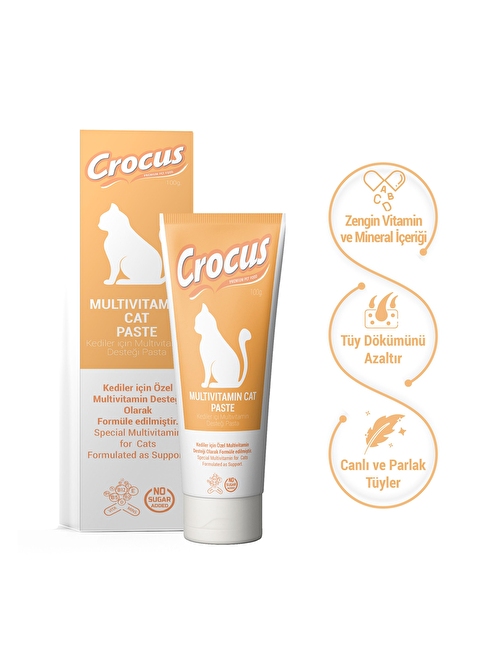 CROCUS KEDİ MULTİ VİTAMİN MACUNU 100G