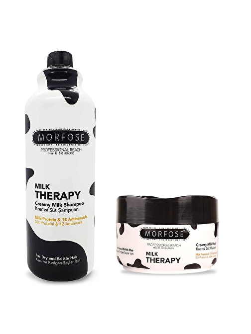 Morfose Milk Therapy Şampuan 1000 ml + Milk Therapy Maske 500 ml