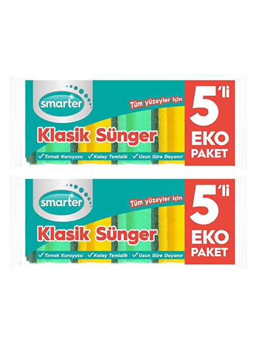 Smarter Klasik Bulaşık Süngeri 10'lu