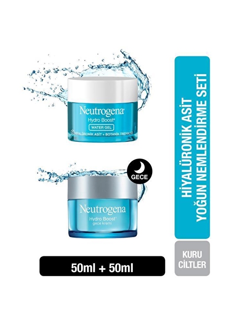 Neutrogena Hydro Boost Water Gel 50 ml+Gece Kremi 50 ml