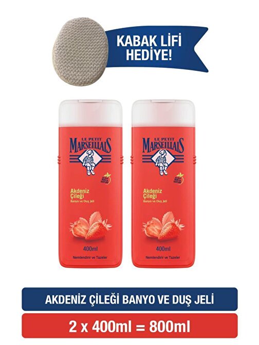 Le Petit Marseillais Akdeniz Çileği 400ml  Lifli x 2 Adet