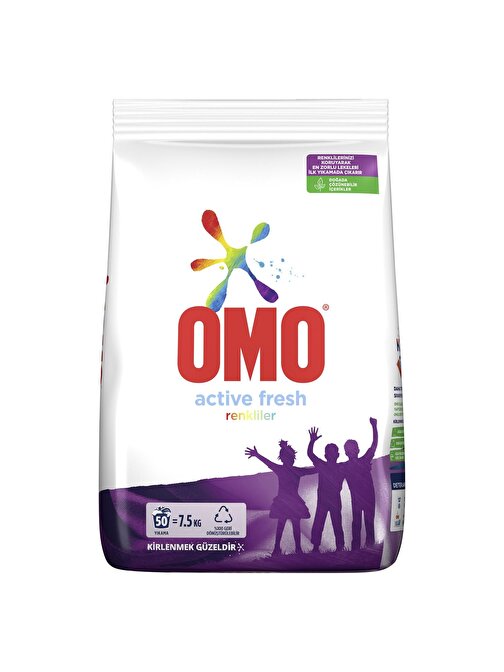 Omo Matik Çamaşır Deterjanı Renkli-Active Fresh 7,5 Kg