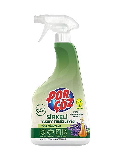 Porçöz Sprey Sirkeli Yüzey Temizleyici 750 ml x 12 Adet