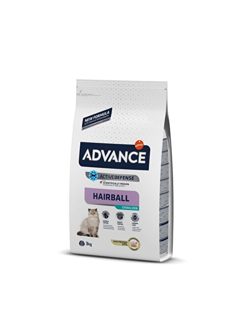 Advance Sterilized Hairball Hindili Kısırlaştırılmış Kedi Maması 3Kg