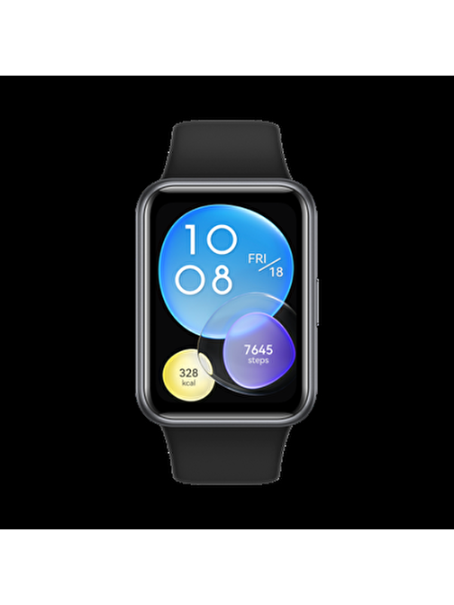 Huawei Watch Fit 2 Android - iOS Uyumlu Silikon Akıllı Saat Siyah