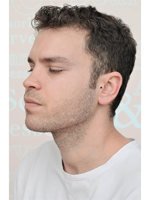 Erkek Çelik Piercing Tragus Helix Kıkırdak 8 mm