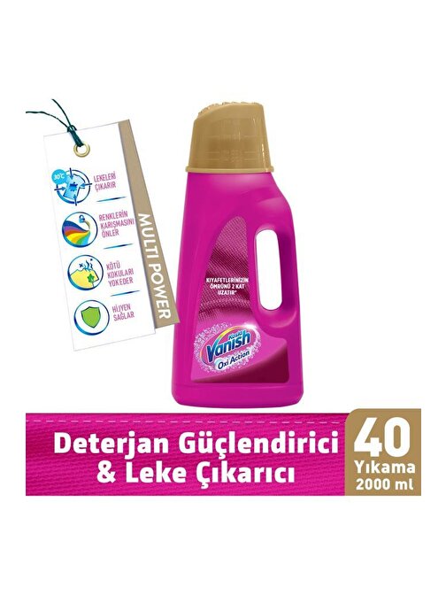 Vanish Kosla Multipower Gold Renkliler Için Çamaşır Leke Çıkarıcı Sıvı 2000 ml