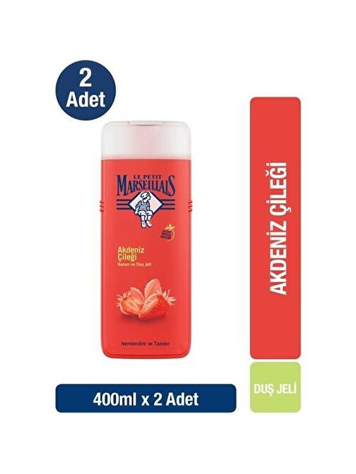 Le Petit Marseillais Akdeniz Çileği Duş Jeli 400 ml  2 Adet