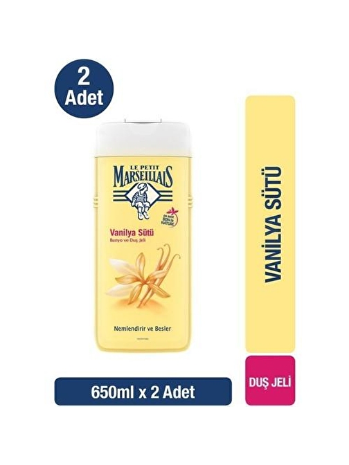 Le Petit Marseillais Vanilya Sütü Duş Jeli 400 ml  2 Adet