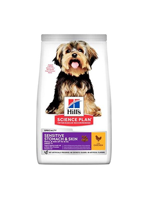 Hills Small Mini Adult Sensitive Stomach Skin Tavuklu Yetişkin Köpek Maması 1.5Kg