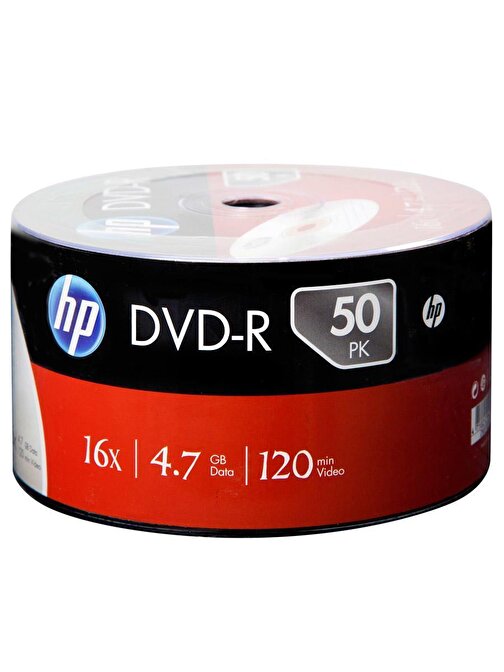 Hp DVD-R 4,7gb-120min 16x 50 li Shrink