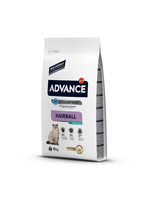 Advance Hairball Hindili Kısırlaştırılmış Kedi Maması 10 kg