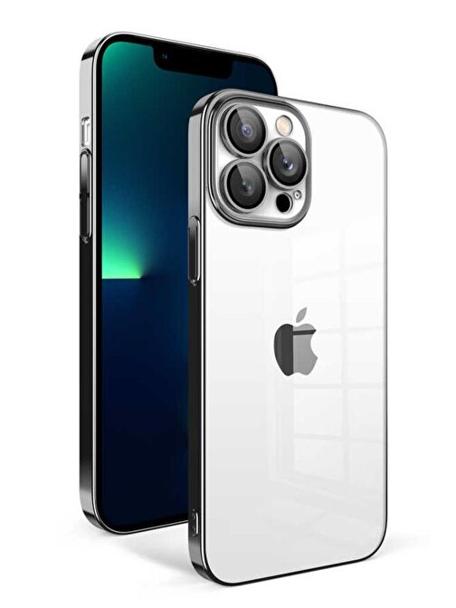 Musal iPhone 12 Pro Max Kılıf Kamera Korumalı Renkli Çerçeveli Garaj Kapak