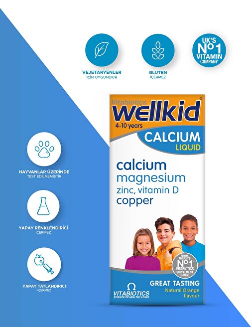 Vitabiotics Wellkid Calcium Liquid