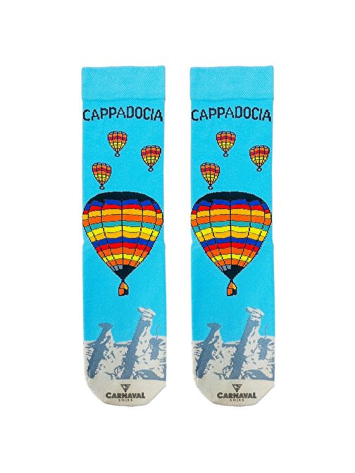 Kapadokya Desenli Renkli Çorap