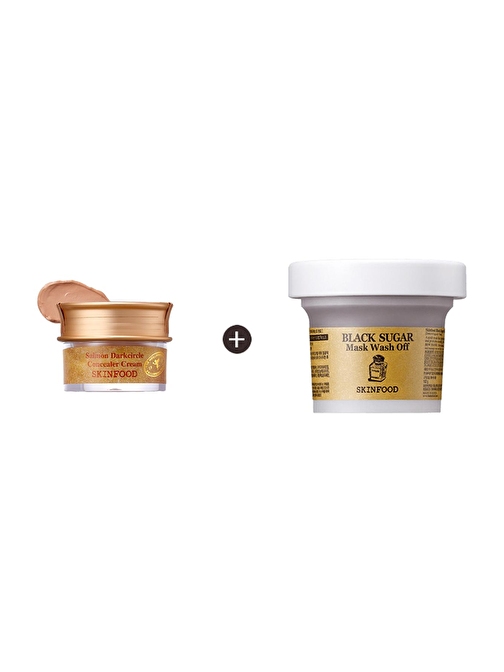 Skinfood Salmon Concealer 1 + Black Sugar Mask Yüksek Kapatma Özellikli