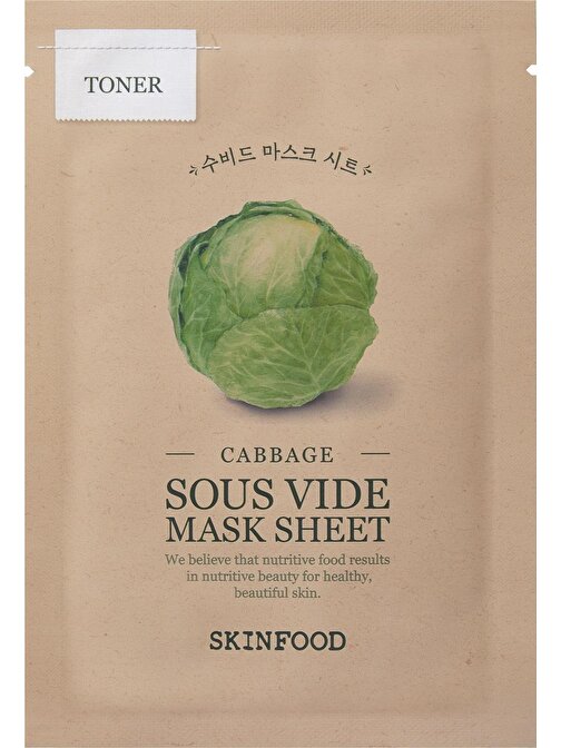 Skinfood Tüm Cilt Tipleri Nemlendirici Cabbage Sous Vide Maske
