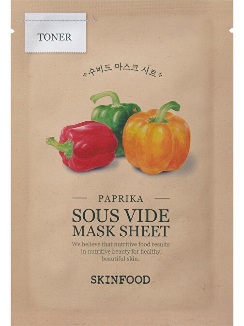 Skinfood Tüm Cilt Tipleri Aydınlatıcı Nemlendirici Paprika Sous Vide Maske