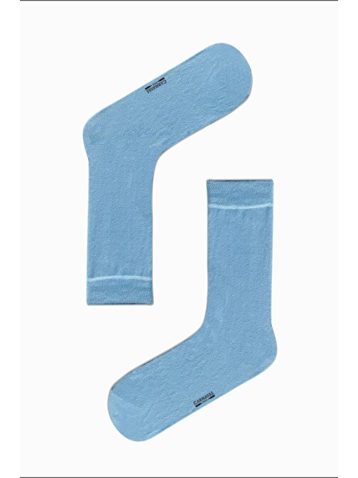 Buz Mavi Renkli Pastel Tasarım Çorap