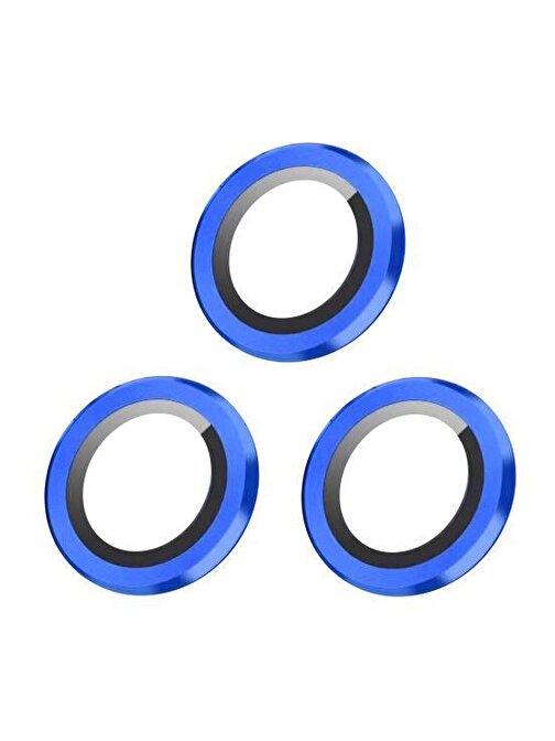 Binano Metal Ring Iphone 12 Pro Lens Koruyucu Mavi