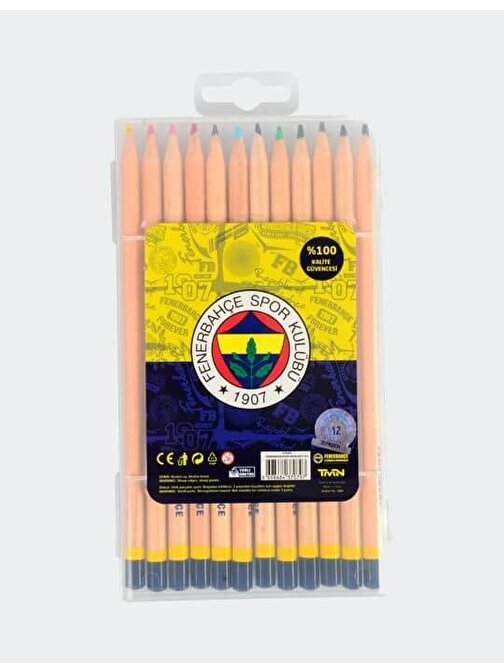 Fenerbahçe Kuru Boya Seti 12'li Çok Renkli
